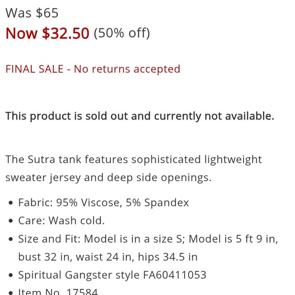 Spiritual Gangster Chakras Sutra Tank  Sz: M - Picture 12 of 13